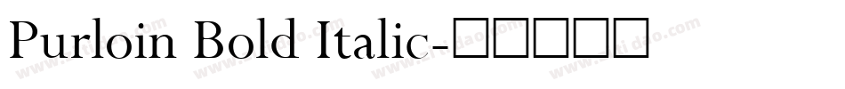 Purloin Bold Italic字体转换
